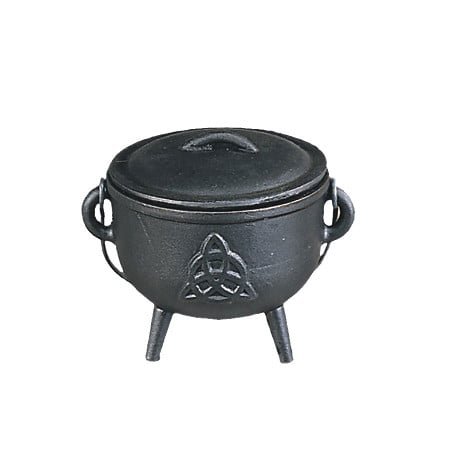 [10057] Triquetra Cast Iron Cauldron – 4.5"
