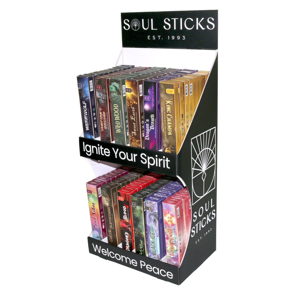 [32213-Soulstks15g] Soul Sticks Masala Incense Countertop Display Unit (CDU)