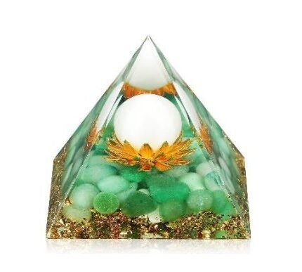 [32296] Green Aventurine Orgonite Crystal Pyramid – 80mm