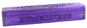 Purple Floral Wooden Incense Coffin Box – 12"