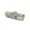 4" White Sage w/ Pentacle Charm Smudge Stick