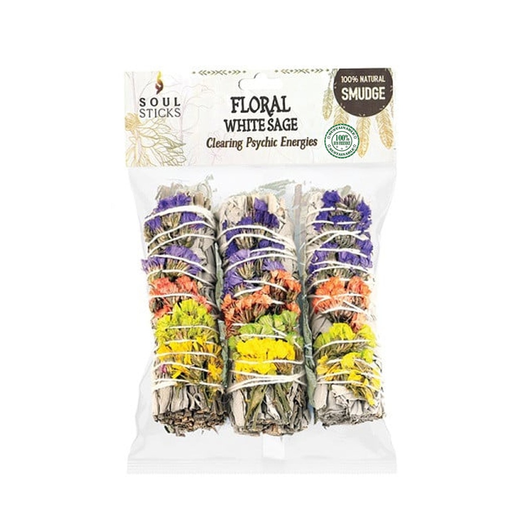 4" Good Vibes White Sage Smudge Sticks Retail Pack – Pack of 3