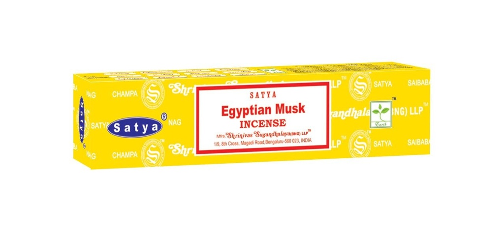 [51272] Satya Egyptian Musk Incense Sticks – 15g / 12-Pack Box