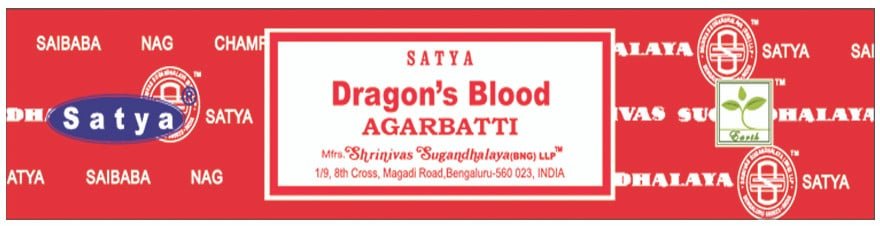 [51289] Satya Dragon's Blood + Nag Champa Incense – 40g Combo Pack