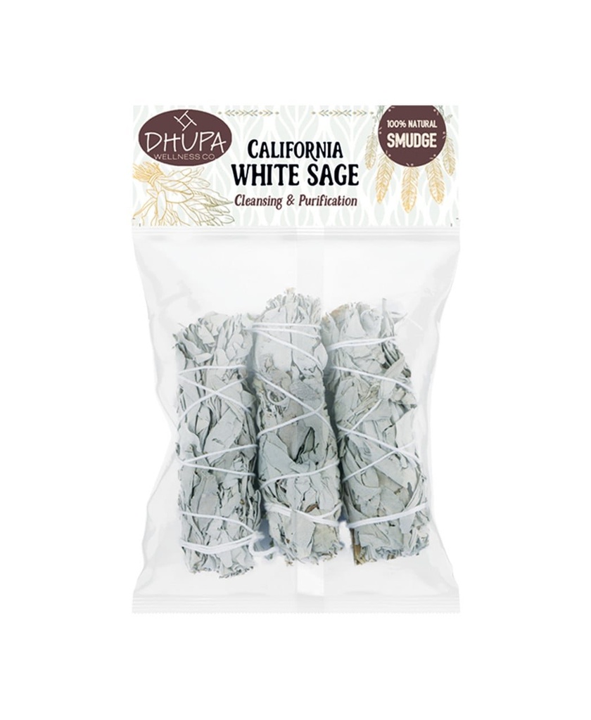 White Sage Smudge Sticks – 4" / Retail Pack