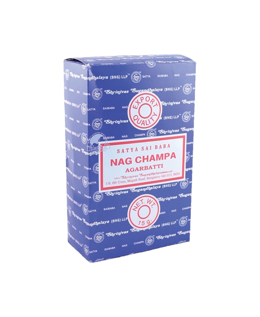 Satya Nag Champa Hanging Pouch Display – 15g / 12 Packs