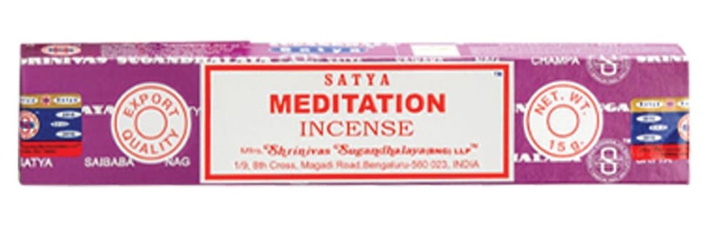 Satya Meditation Incense Sticks – 15g / 12-Pack Box