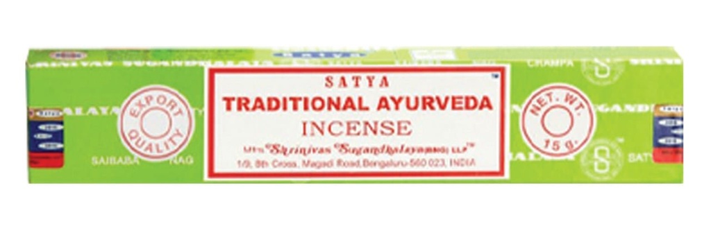 Satya Traditional Ayurveda Incense Sticks – 15g / 12-Pack Box