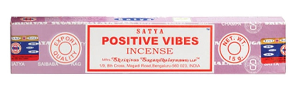 Satya Positive Vibes Incense Sticks – 15g / 12-Pack Box