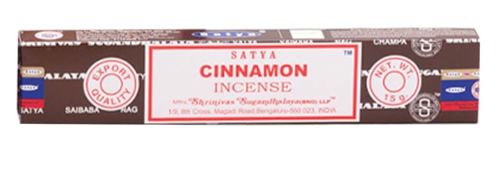 Satya Cinnamon Incense Sticks – 15g / 12-Pack Box
