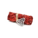 4" Dragon's Blood Sage w/ Triquetra Charm Smudge Stick