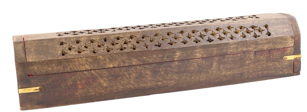 [56601] Style D Wooden Incense Coffin Box – 12"