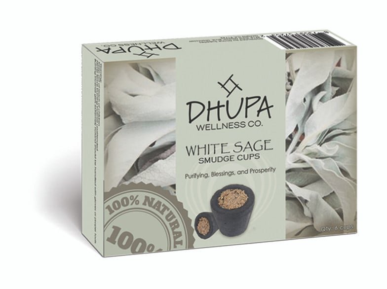 Dhupa White Sage Smudge Cups – 6-Pack