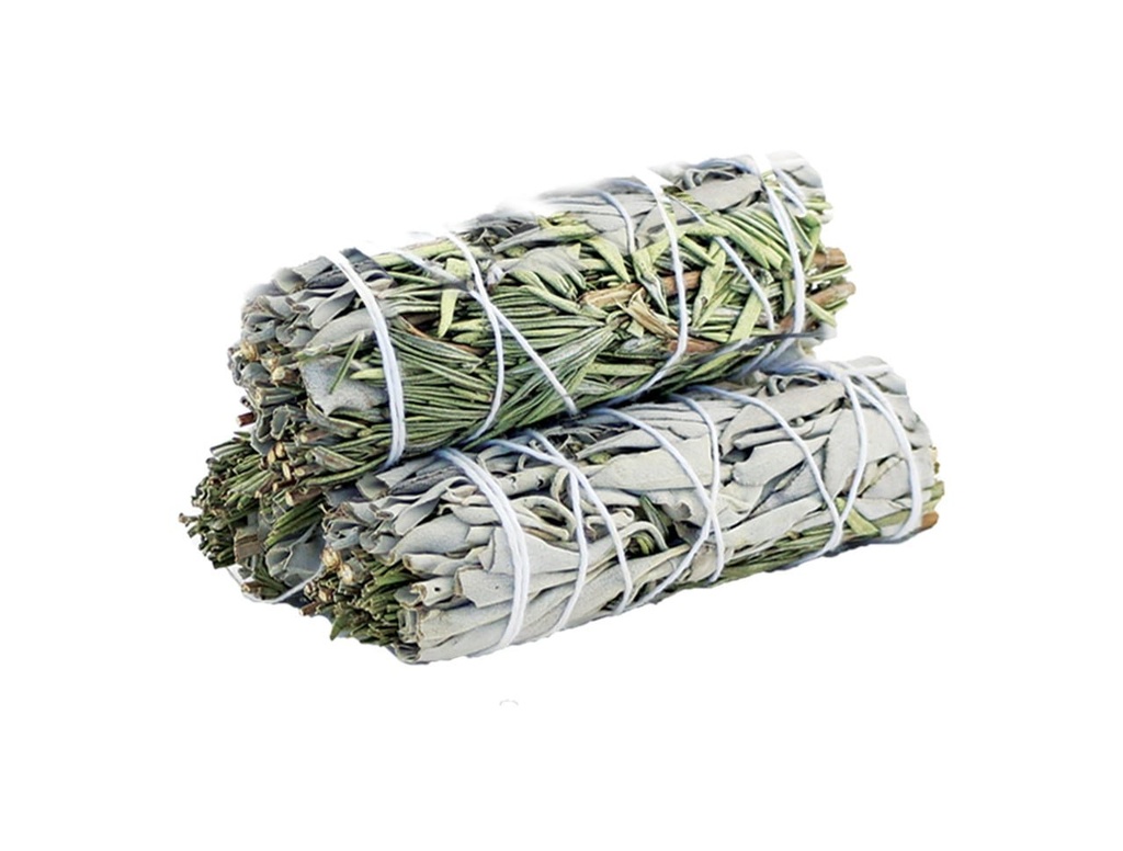 White Sage & Rosemary Smudge Stick – 4"