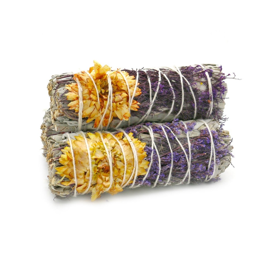 4" Flora Wood White Sage Smudge Stick