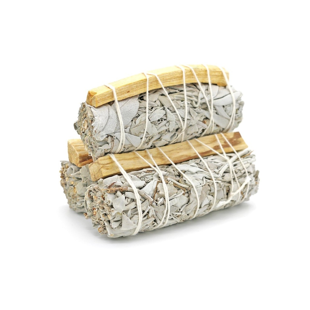 White Sage & Palo Santo Smudge Stick – 4"
