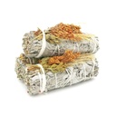 4" Orange Bouquet White Sage Smudge Stick