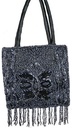 Black Beaded Purse – 7" x 12"