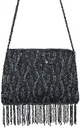 Black Beaded Purse – 8" x 6.5"
