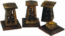 Wooden Incense Cone Towers – 4" / Set of 3