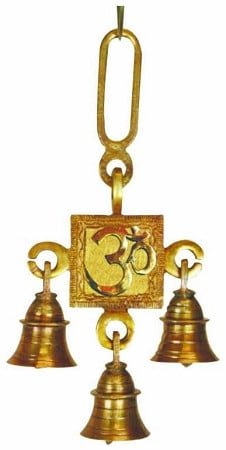 Om Hanging Brass Bells – 7"