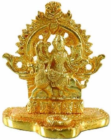 [74152] Maa Durga Brass Statue – 3.75"