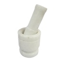 White Marble Mortar & Pestle – 3" x 3"