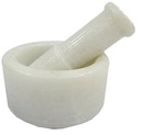 White Marble Mortar & Pestle – 4" x 2.5"