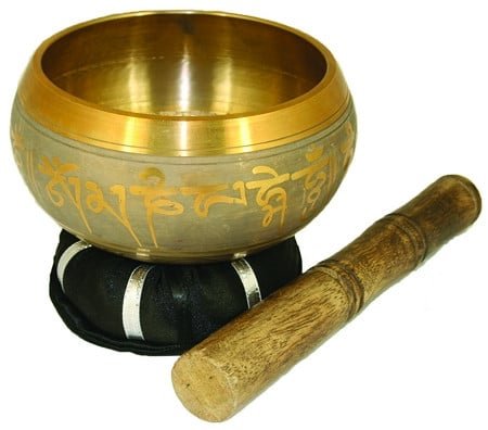 [89611] Large Gold Buddha Tibetan Singing Bowl – 4.75"