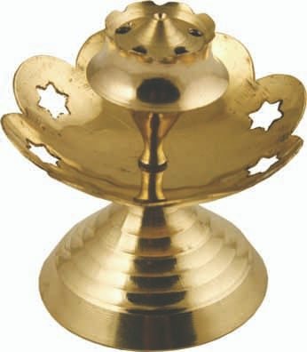 Brass Incense Stand – 2.5" / 5-Stick Capacity