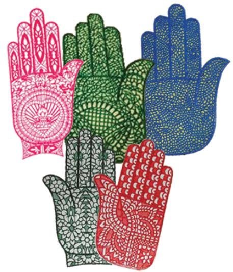 Henna Hand Stencils Pack – Small