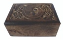Yin Yang Carved Wooden Box – 6" x 4"
