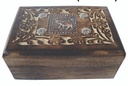 Elephant Carved Wooden Box – 6" x 4"