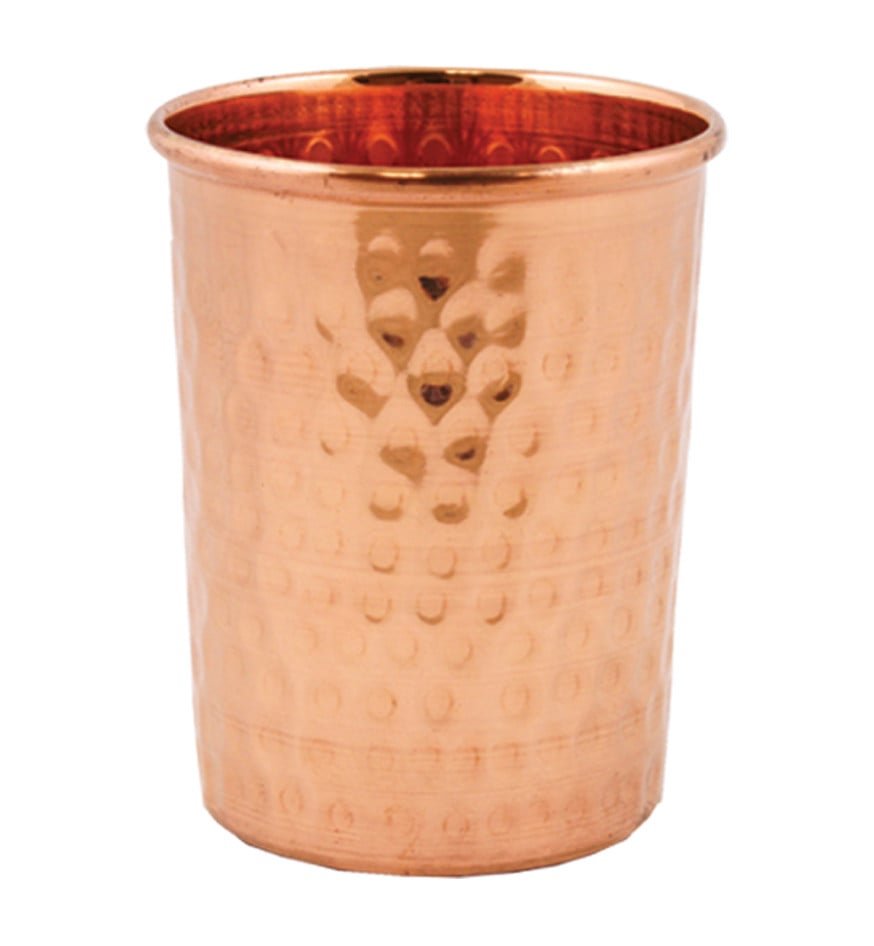 Copper Hammered Tumbler – 3.5"
