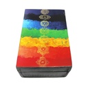 7 Chakras Black Wooden Storage Box – 6" x 4"