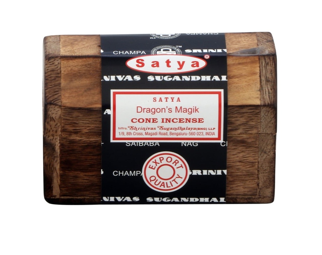 Satya Dragon's Magik Incense Burner Box with Cones – 12 Cones