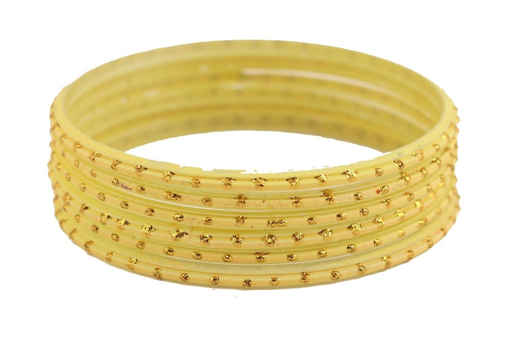 Cream Glass Bangles – 2.08" Diameter / Set of 12