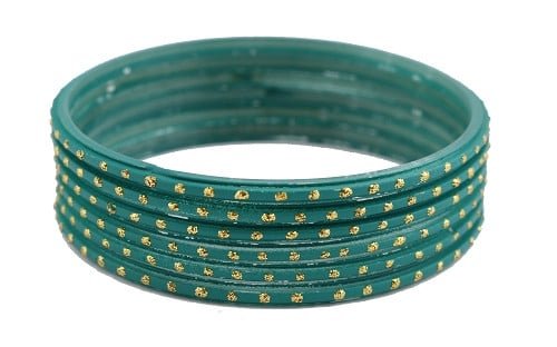 Radium Green Glass Bangles – 2.08" Diameter / Set of 12