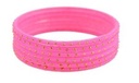 Pink Glass Bangles – 2.10" Diameter