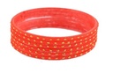 Orange Glass Bangles – 2.08" Diameter / Set of 12