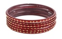 Maroon Glass Bangles – 2.08" Diameter / Set of 12