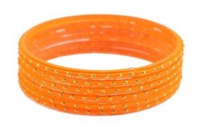 [90838] Haldi Yellow Glass Bangles – 2.12" Diameter