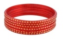 Red Glass Bangles – 2.12" Diameter