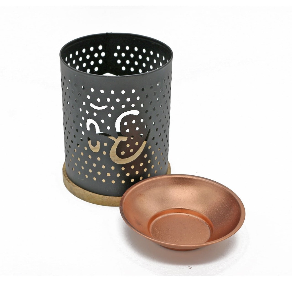 [14019] Om Brass Oil Burner w/ Mesh