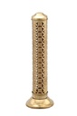Brass Incense Burner Tower – 11" / Floral Design