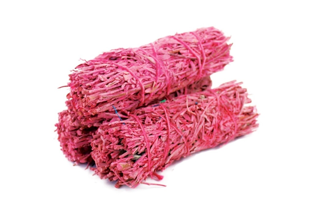 Rose Scented Sage Smudge Stick – 4"