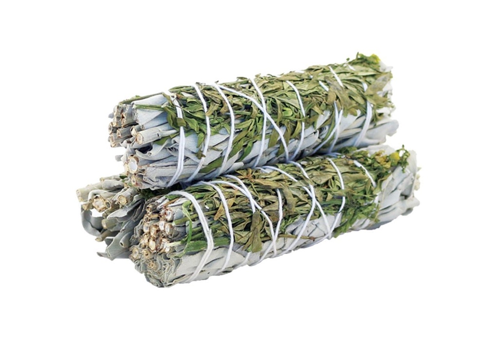White Sage & Ruda Rue Smudge Stick – 4"