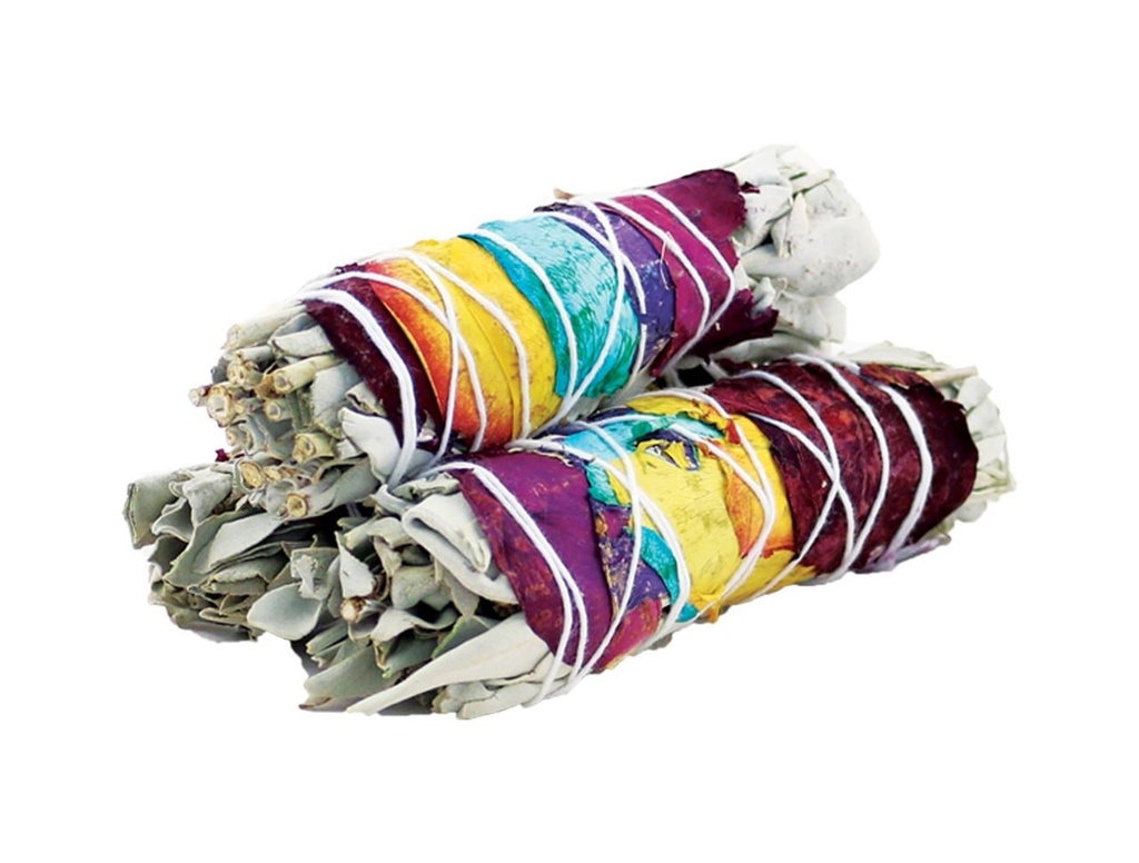 Rose Petal White Sage Smudge Stick – 4"