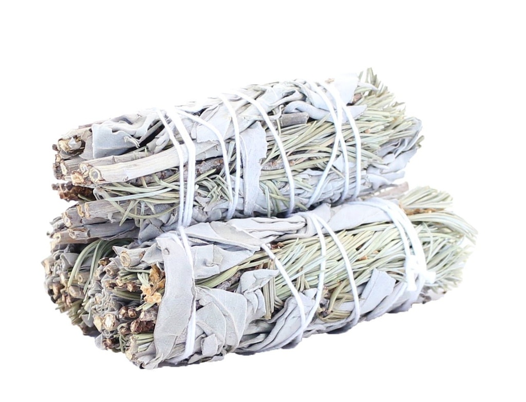 White Sage & Pine Smudge Stick – 4"