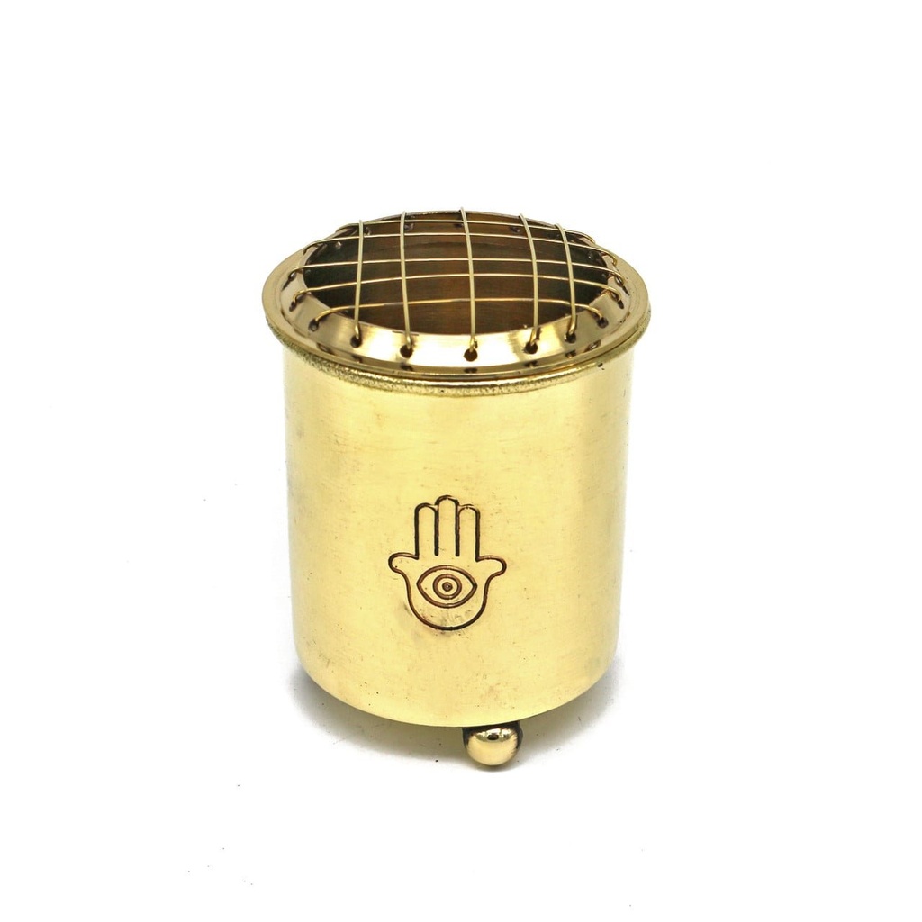 [14028] Hamsa Hand Brass Burner